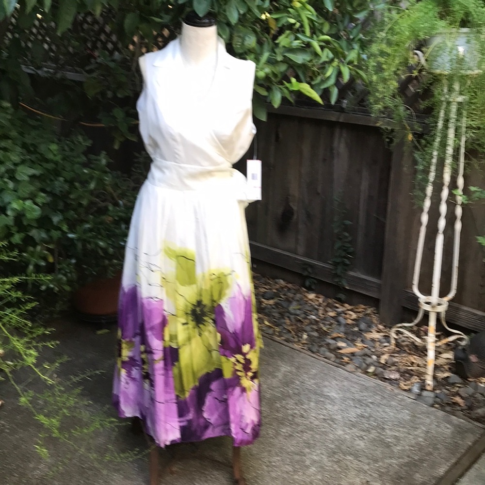Jones New York Sleeveless Wrap Dress
